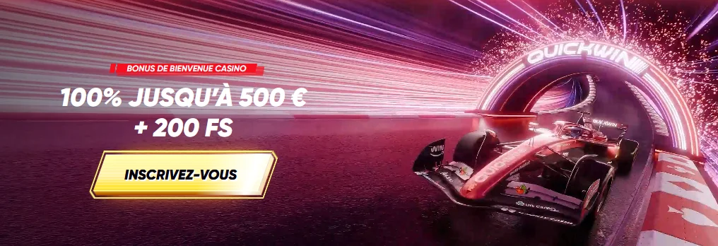 Bonus de bienvenue casino QuickWin